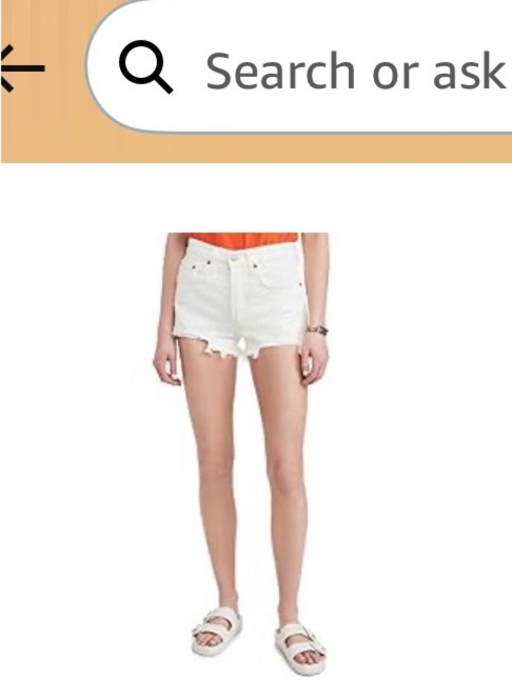 Levi's Premium Original 501 White Jean Shorts